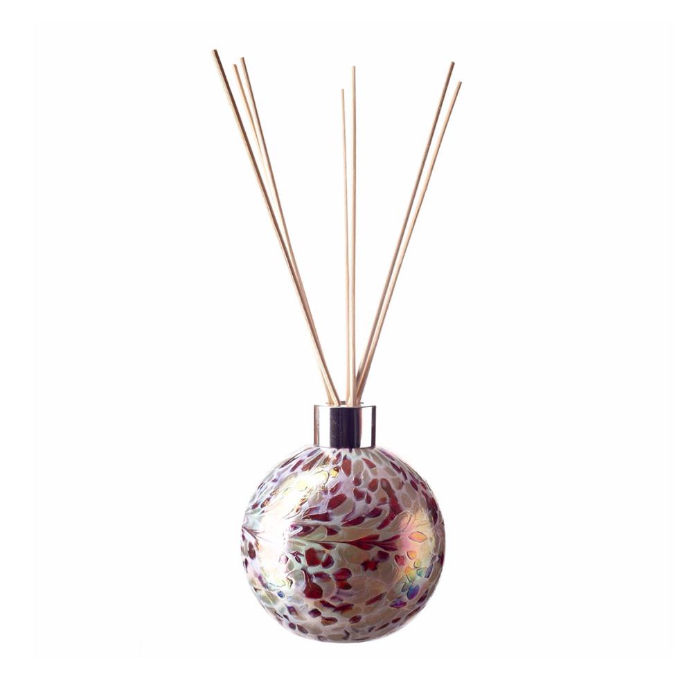 Amelia Art Glass Red, Silver Crackled Sphere Reed Diffuser £17.09